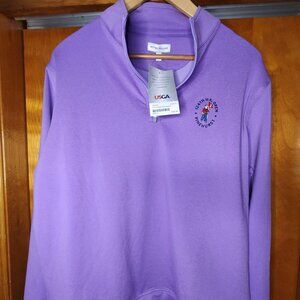 124 U.S. Open Pinehurst Peter Millar Perth Mélange Performance Golf Quarter-Zip